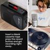 ByronStatics Portable Cassette Tape External Manual VAS 2 AA USB Powered Headphones Player, Recorder, FM/AM Radio, Walkman, Player, Built-in