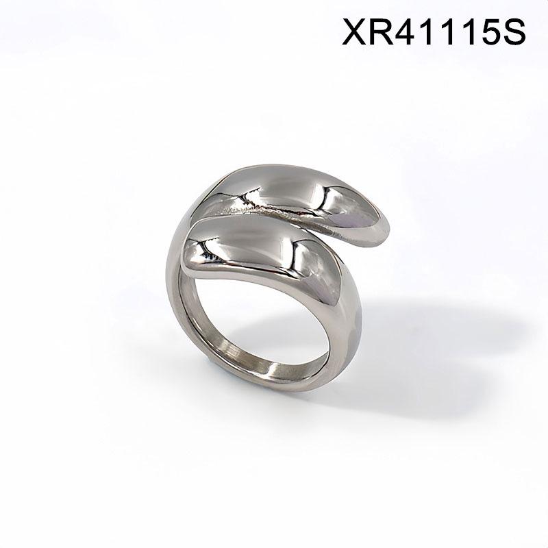 Unique Irregular-Shaped Open Ring for Women – European & American Style, Personalized Gold-Plated Titanium Steel
