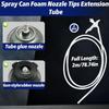 24TE 2Pcs Extended Sprayer Foam Tube Extension Flexible Sealant Dispenser Tool for Home Decoration Construction Extension