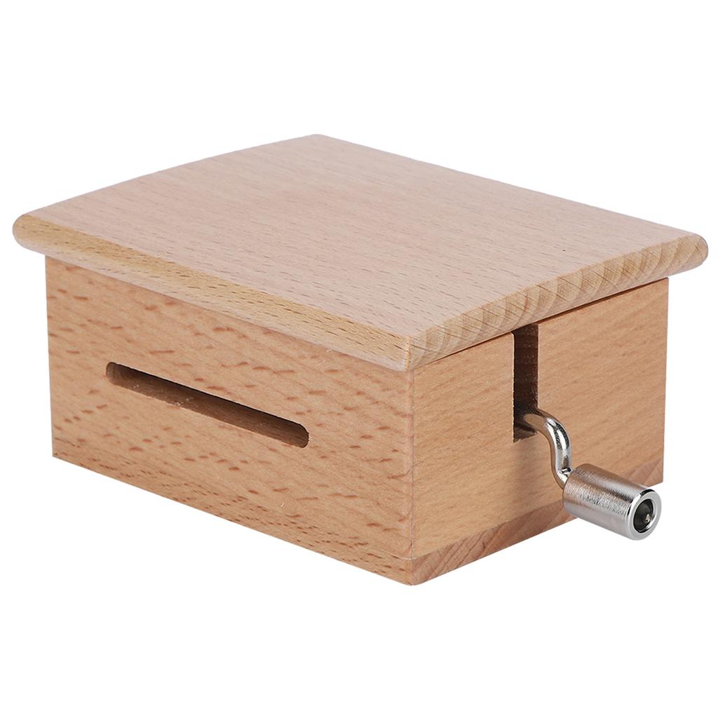 15 Note HandCranked Wooden Music Box with 7Pcs Blank Paper Tape and Hole Puncher DIY Music Box Parts