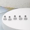 1Pc G23 Titanium Labret Ear Tragus Earring Stud Internally Threaded Zircon Lip Rings Cartilage Helix Piercing Body Jewelry 16G