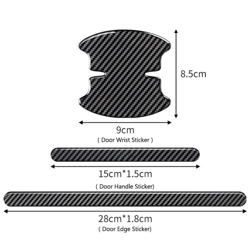 4/8Pcs Car Threshold Sticker with Door Handle Bowl Scratch Protective Sticker For Citroen C1 C2 C3 Grand C4 Picasso C4L VTS