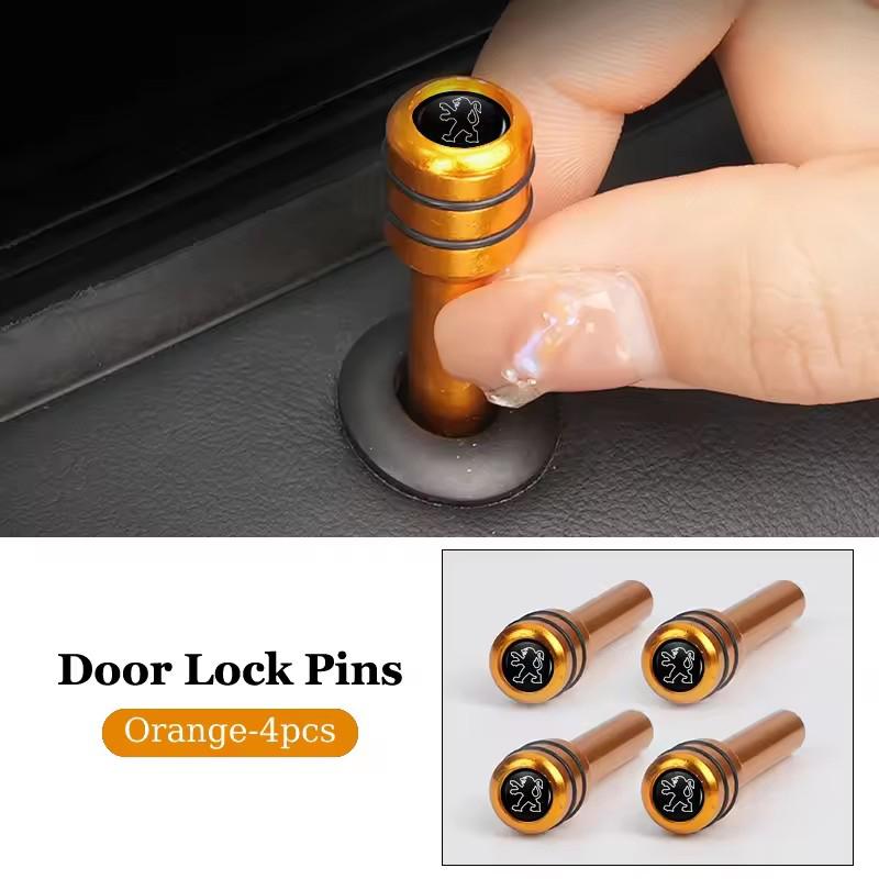 2/4pcs Car Door Lock Knob Pins Alloy Covers for Peugeot 308 306 n 307 2008 407 508 3008 5008 Rifter 301 408x 408 206 308s