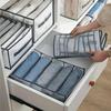 3pcs Premium Fabric Wardrobe Storage Boxes - with Handles, Foldable Drawer Organizer, Transparent Mesh Design, Space-Saving Clothing Storage System
