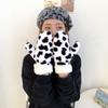 Adult Leopard Pattern Men Christmas Mittens Women Halter Gloves Full Fingers Gloves Cow Printed