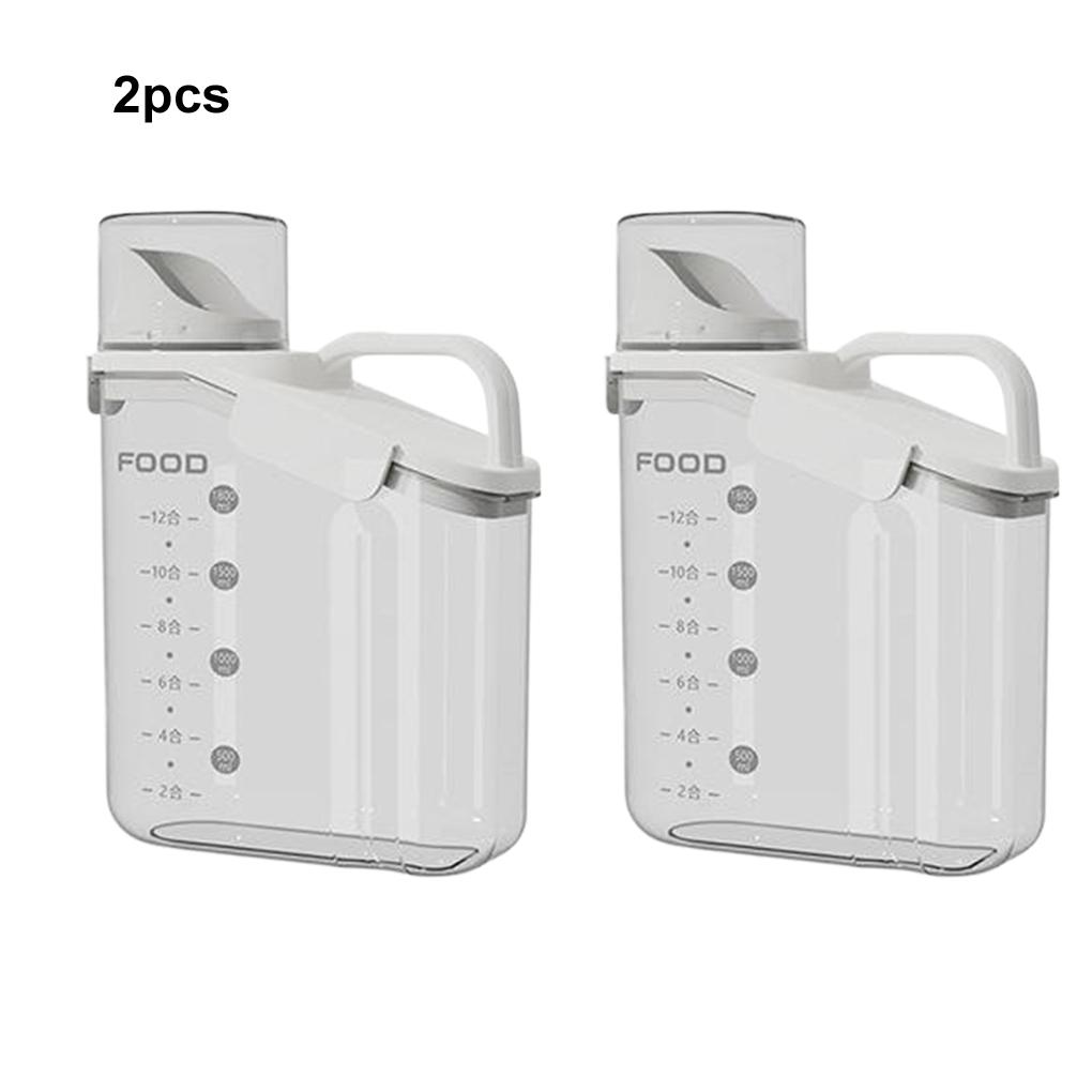 2pack/lot BPA-free Storage With Storage 2pieces Transparent Cereal Containers Lids 2pcs/set 4-piece Cereal Containers