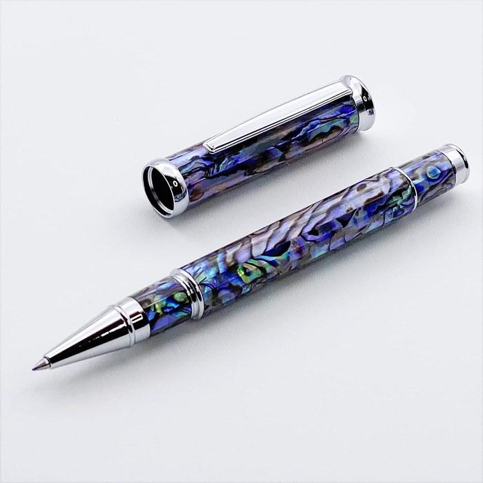 [Lachieva] Rollerball Pen Natural Shell Abalone German Nib Blue