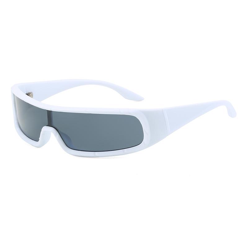

Future Technology Sense Avant-Garde Curved One-Piece Sunglasses Men And Women Trendy Punk Street Shooting Cool Cycling Sunglasses Sunglasses