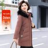 Pasite Women's Detachable Fox Fur Collar Down Jacket