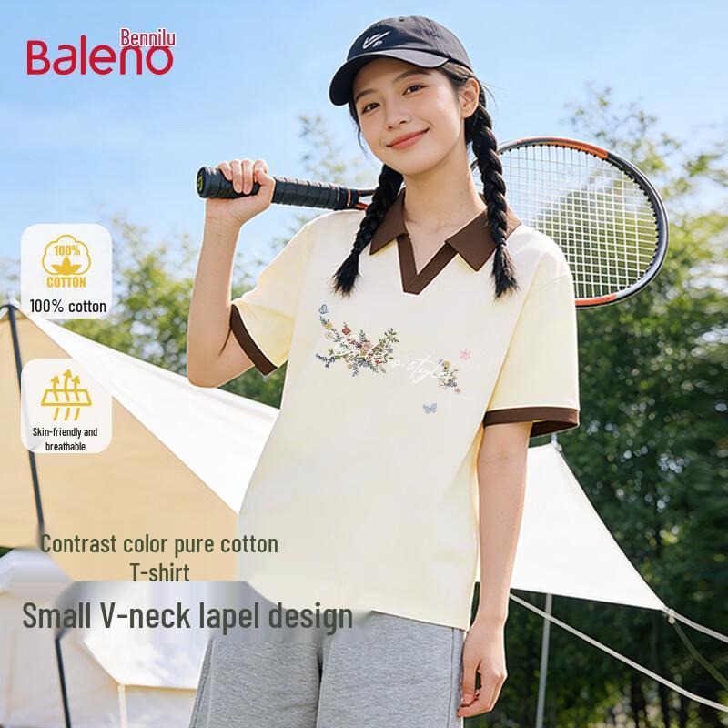 Baleno Women s Loose Fit V-Neck Floral Print T-Shirt 2XL