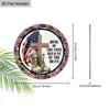 2D Flat 1pc Home of The Free Because of The Brave Wooden Hanging Sign - Patriotic Military Cross & Combat Boots Themed Rustic Door Plaque for Home
