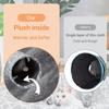 LUCKITTY Geometric Straight Cat Tunnel with Plush Inside,Cats Toys Collapsible Tunnel Tube with Balls, for Rabbits, Kittens, Ferrets,Puppy, Diameter