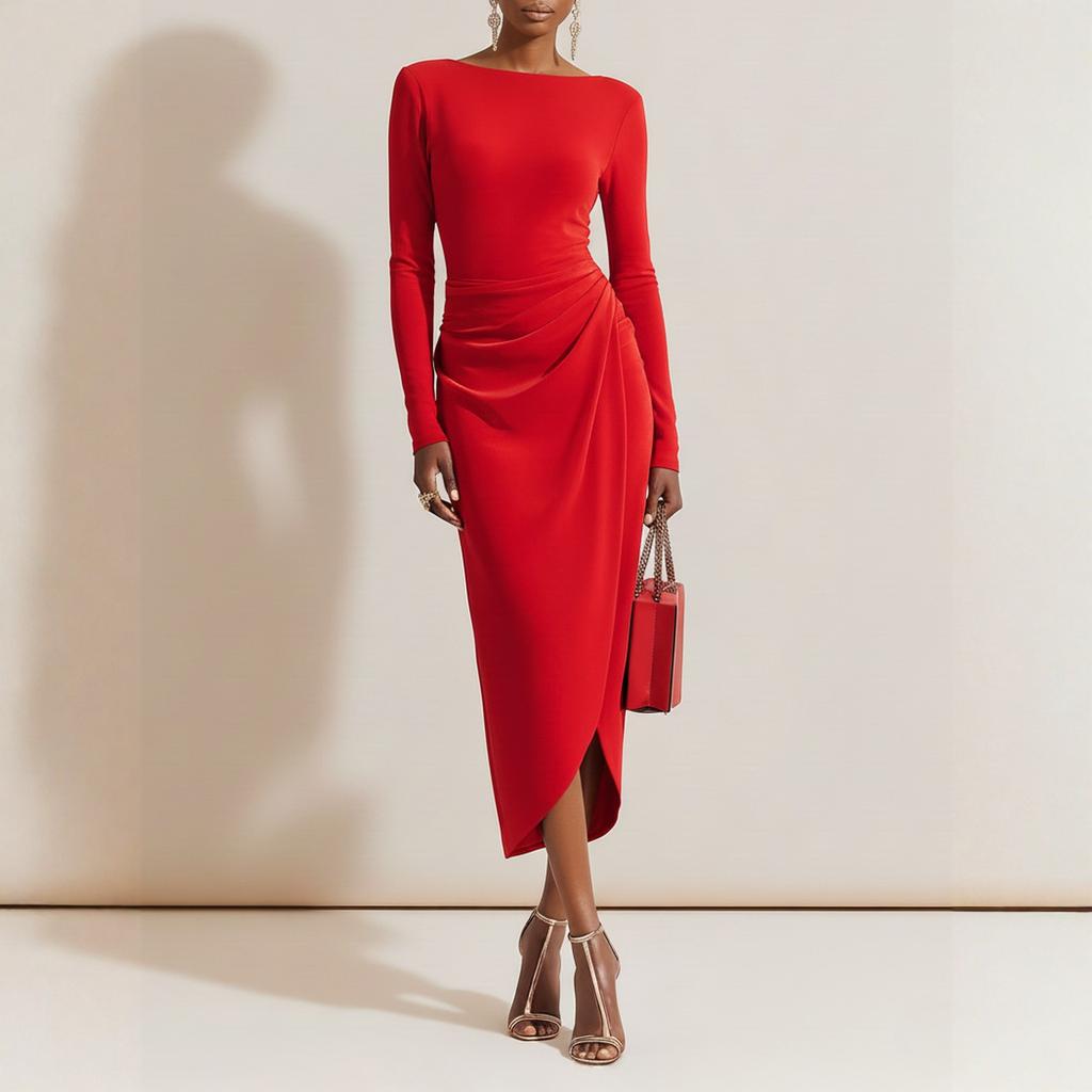 Women's Casual Fashion Long Sleeve Dress