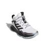 Adidas Lockdown J Fabric Non-Slip Durable Mid-Top Kids Basketball Shoes Kids Sneakers White Black GZ3084