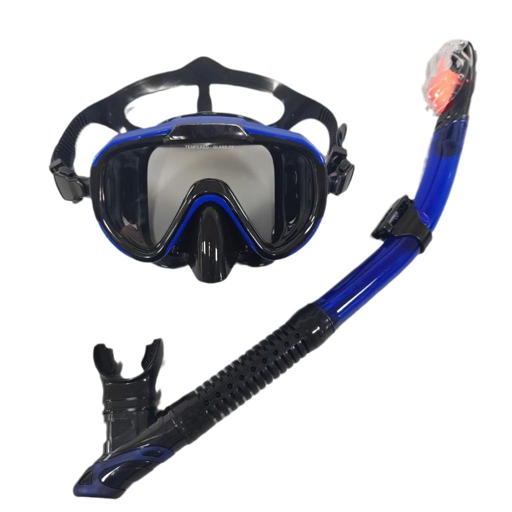 Unisex Adult Large Frame Silicone Diving Mask & Snorkel Set