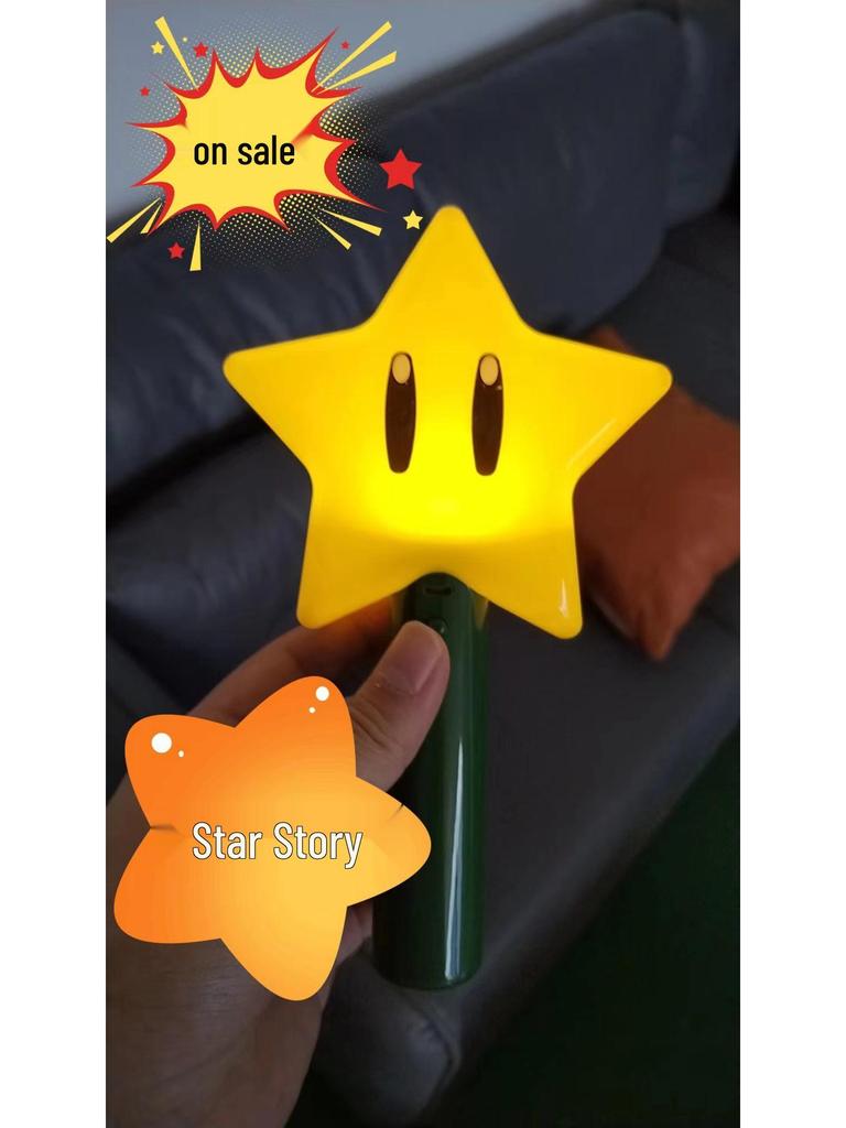 Cross-border LED Mario Star Night Light for Stage & Christmas Decoration