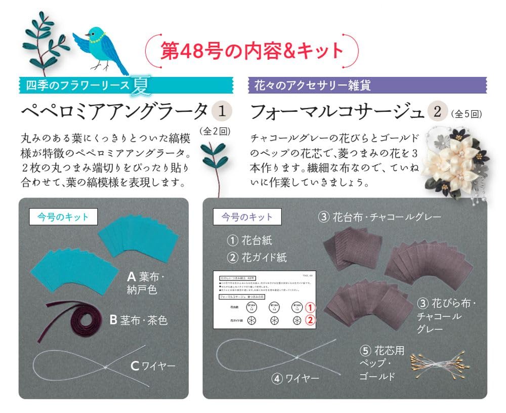 Fun Tsumami Zaiku 48 No. [Encyclopedia] (with kit)