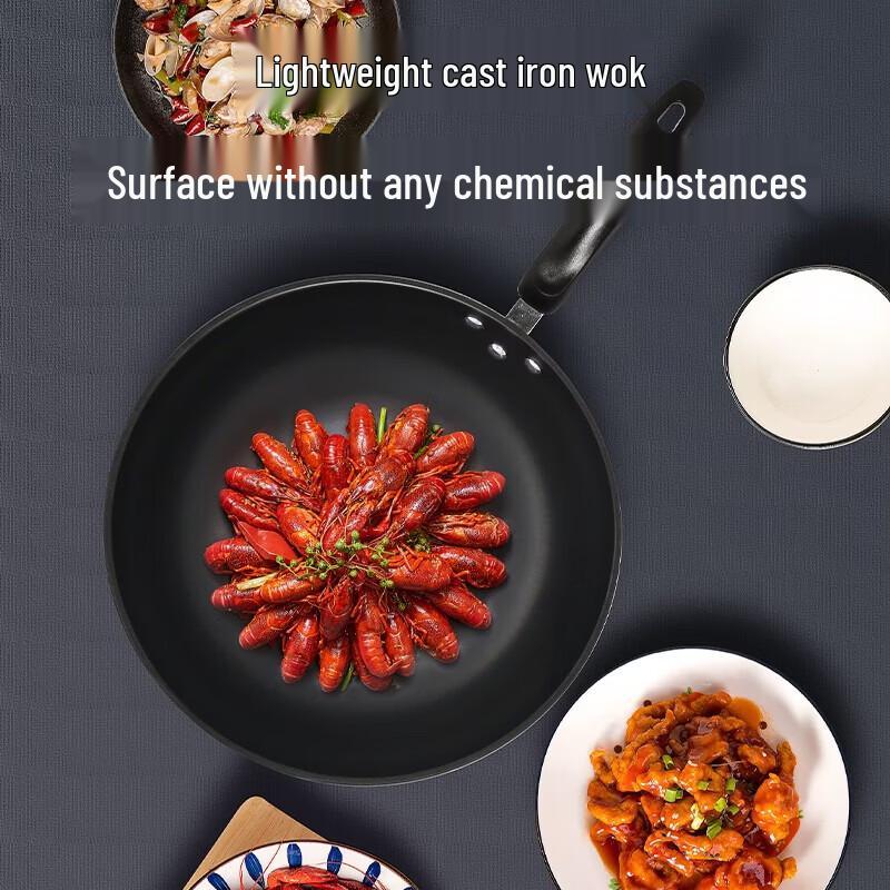 COOKER KING 32cm Nitrided Fine Iron Wok