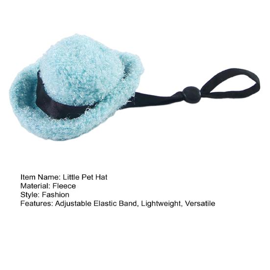 Sombrero para Mascota Pequeña con Forro Polar Suave Banda Elástica Ajustable Diseño Cowboy Sombrero para Mascota Accesorio para Mascota Fotografía Callejera
