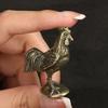 Retro Brass Cock Copper Ornaments Rooster Figurines Creative Antique Twelve Zodiac Chicken Portable Crafts Collection Tea Pet