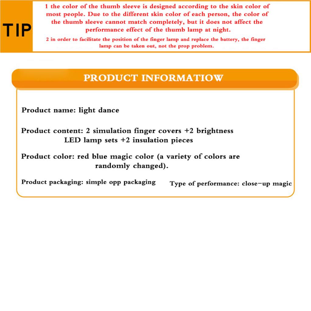 LED Light Fantastic Prank Tools Mini Lamp Thumbs Lights Colorful Performance Lamps Brightness Insulating Paper Trick Prop