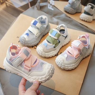 Kindersportsandalen 2025 neue Kinderschuhe Sommer Babytasche Kopf Sommerschuhe Mädchen Netzschuhe atmungsaktive weiche Sohle