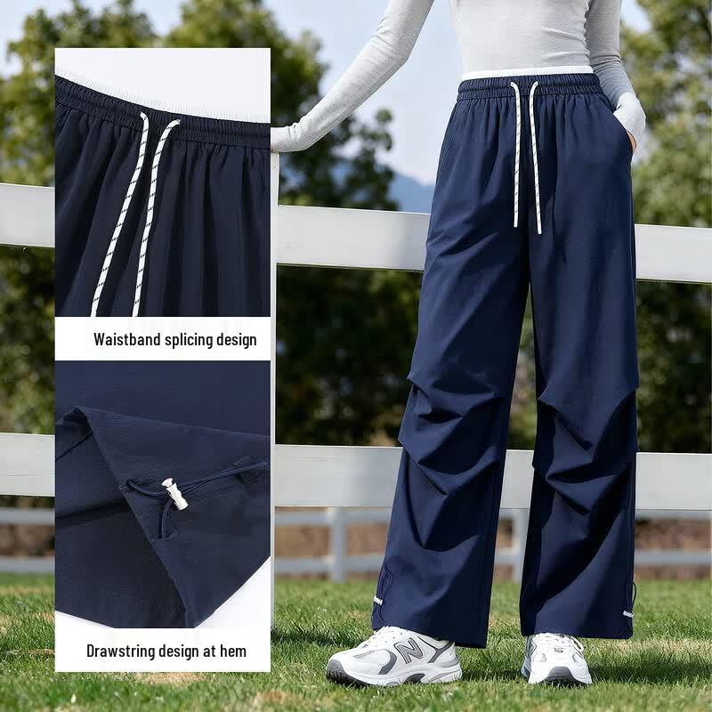 Baleno Women's Cool-Feel Wide-Leg Quick-Dry Casual Pants