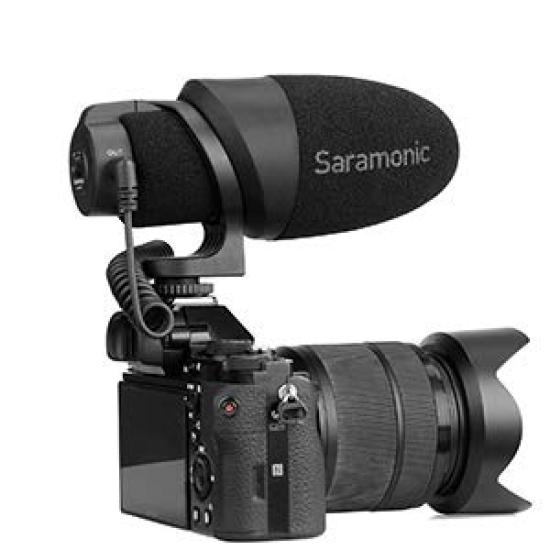 Saramonic CamMic Directional Video Microphone Designed for Smartphone Sony Canon EOS Nikon DSLR Camera Camcorder Travel Interview YouTube Recording