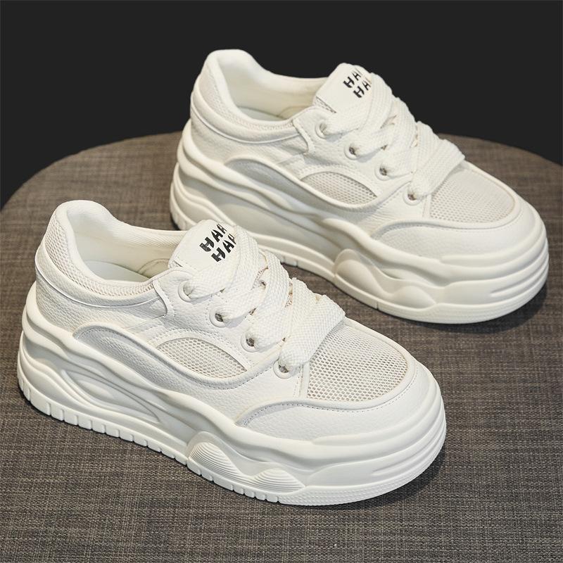 Popular women's shoes autumn and winter new thick-soled heightening little white shoes women's sports and leisure classic versatile purple board shoes