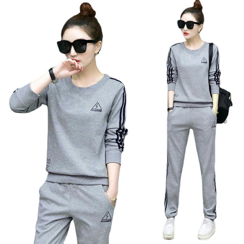Women's Plus Size Sporty Two-Piece Set, Fashionable European & American Style 2025.