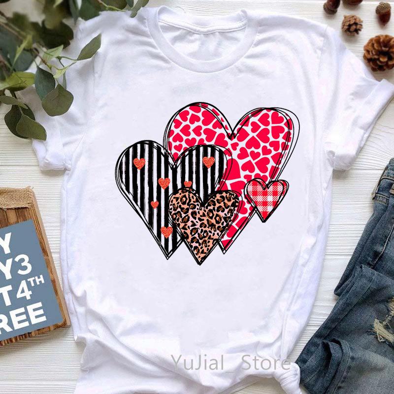 Golden Lucky Queen Graphic Print T-Shirt Women’S Clothing Crown Leopard Pink Love Tshirt Femme Summer Fashion T Shirt Female