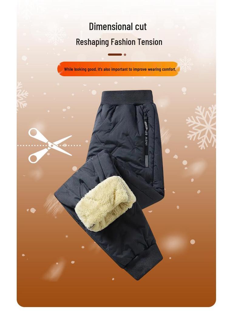 Jungen Gesteppte Winterhose mit Fleecefutter – Winddicht, Wasserdicht und mit Bündchen.