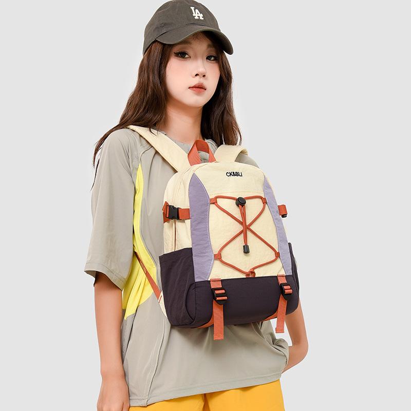 Lightweight Casual Backpack High-value Sports Cycling Backpack Junior High School Students Schoolbag Outdoor Storage Bag