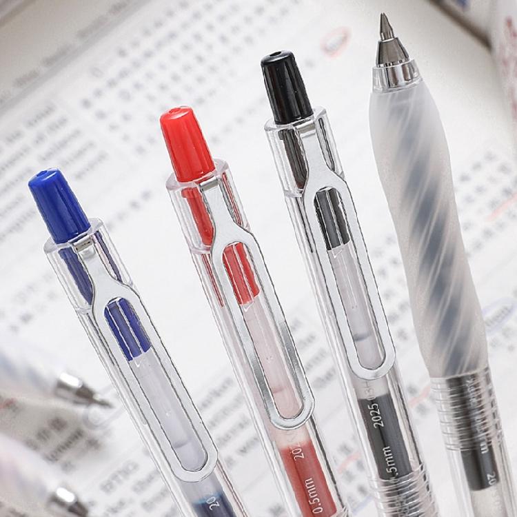 12PCS Quick Drying Retractable Gel Pen Ergonomic Silicone Grip 0.5MM Tip Gel Pen Office Writing Tool for Note Taking