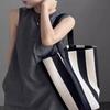 Striped Canvas Bag, Bucket Bag, Women'S Large-Capacity Niche Bag, Shoulder Large Bag, Women'S Bag, Tote Bag.