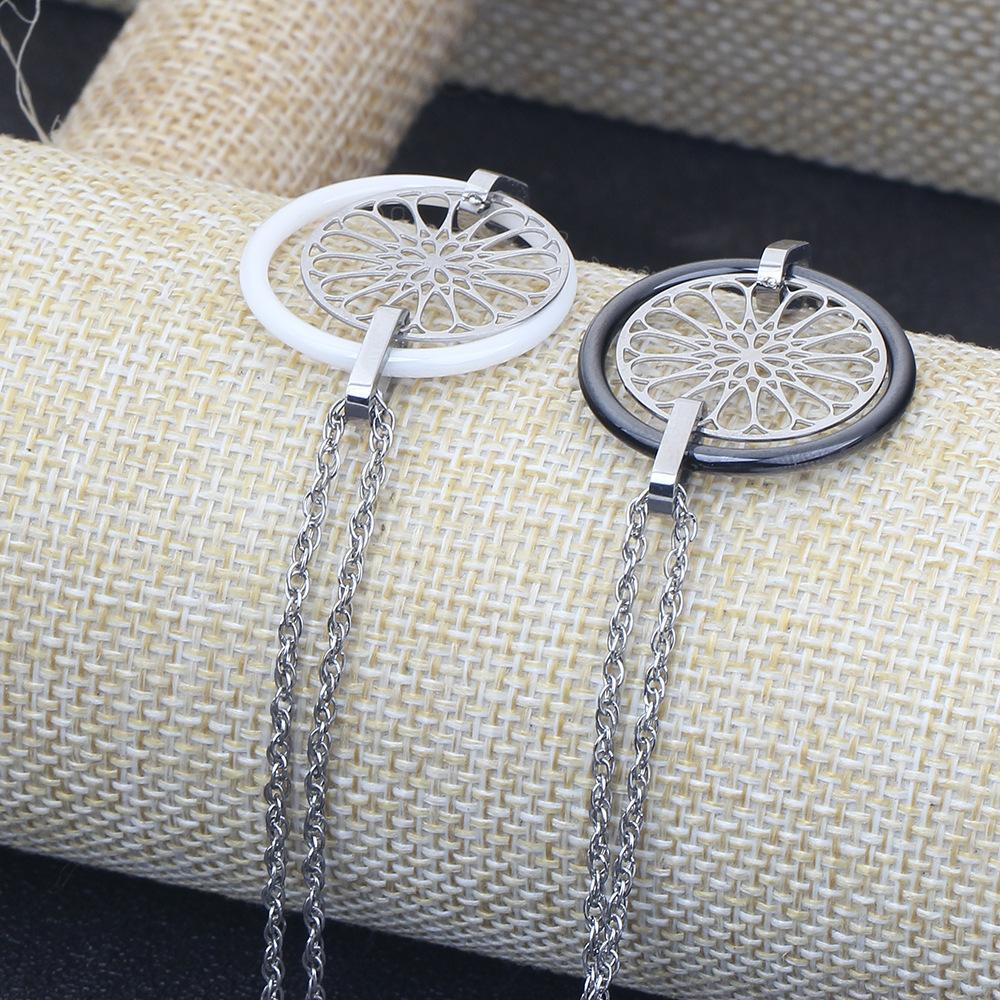 Simple Personality Ceramic Titanium Steel Bracelet Women's Fresh Ceramic Bracelet All-Matching