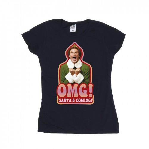 

Elf Womens/Ladies Santa´s Coming Cotton T-Shirt XXL білий