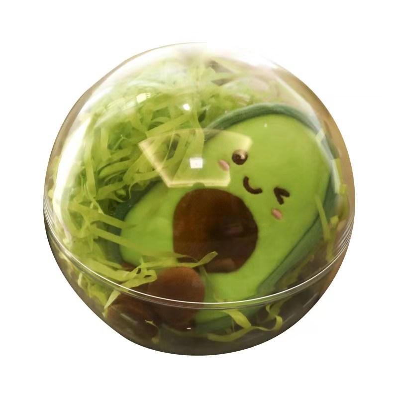 Clear Christmas Bobo Ball with Preserved Flowers - Korean Style Gift Packaging