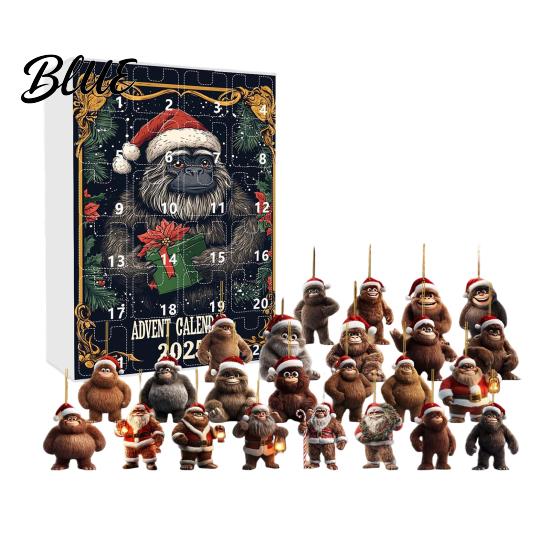 Multifunctional Holiday Decoration Surprises Family Ape Man 24-Day Countdown Advent Calendar Themed With Christmas Festival