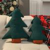 Christmas Tree Plush Pillow With Plant Flower Pattern For Home Decor And Sofa Cushion