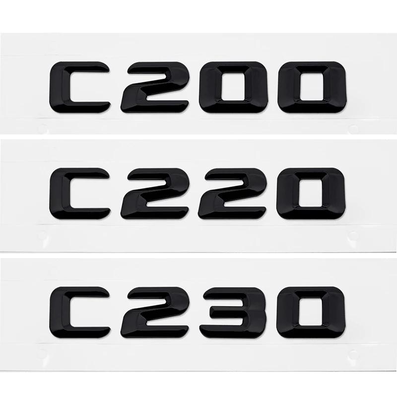 3D Car Tail Letter Stickers Badge for Mercedes Benz C Class C32 C36 C43 C55 C63 C180 C200 C220 C230 Auto Rear Trunk Emblem BA1