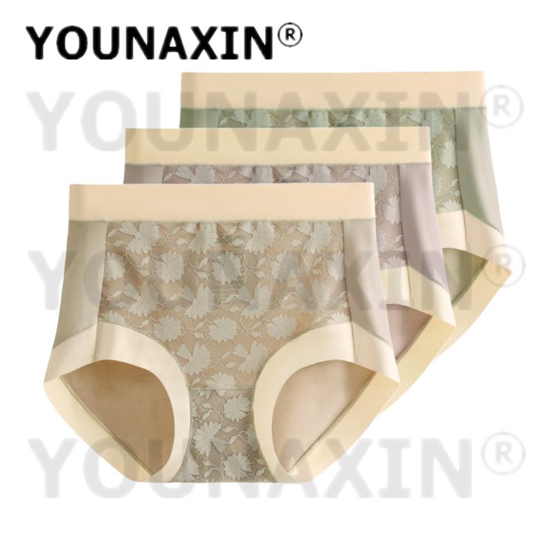 3 Pieces Plus Size Underwear for Women with High Waist Briefs Comfortable Underpants