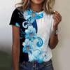 Beautiful Flower 3D Print T-shirts Women Streetwear Casual Fashion Y2k Short Sleeve T Shirt O-neck Kids Tees Tops Clothing