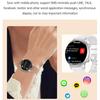 Smart Talk Watch Damen AMOLED Display NFC Steuerung Mass Dail Bluetooth Anruf Smartwatch Herzfrequenz Blutdruck Frauengesundheit