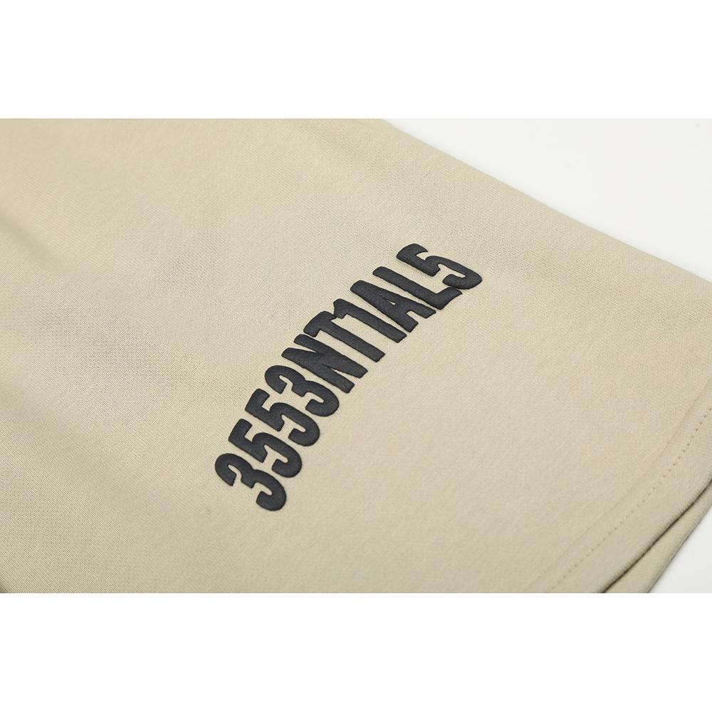 Fear of God Essentials Special Letter Print Sweat Shorts Unisex Oversized Cotton Drawstring Elastic Waist Streetwear Casual Sports Knee Length Shorts