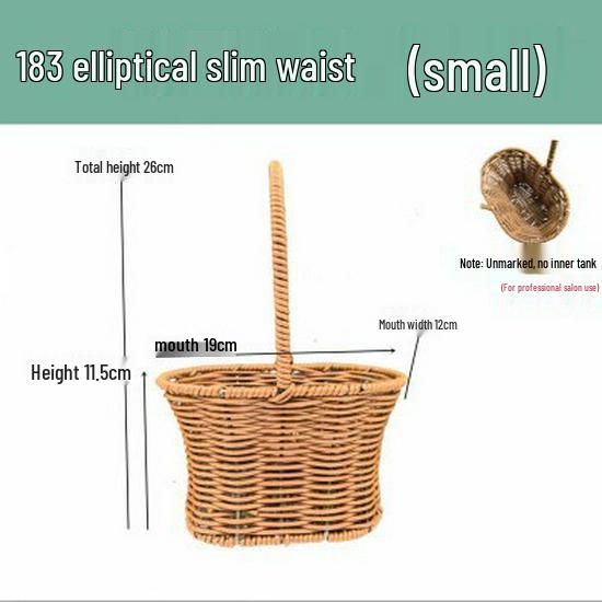 Pastoral Hand-Woven Rattan Willow Flower Basket Souvenir
