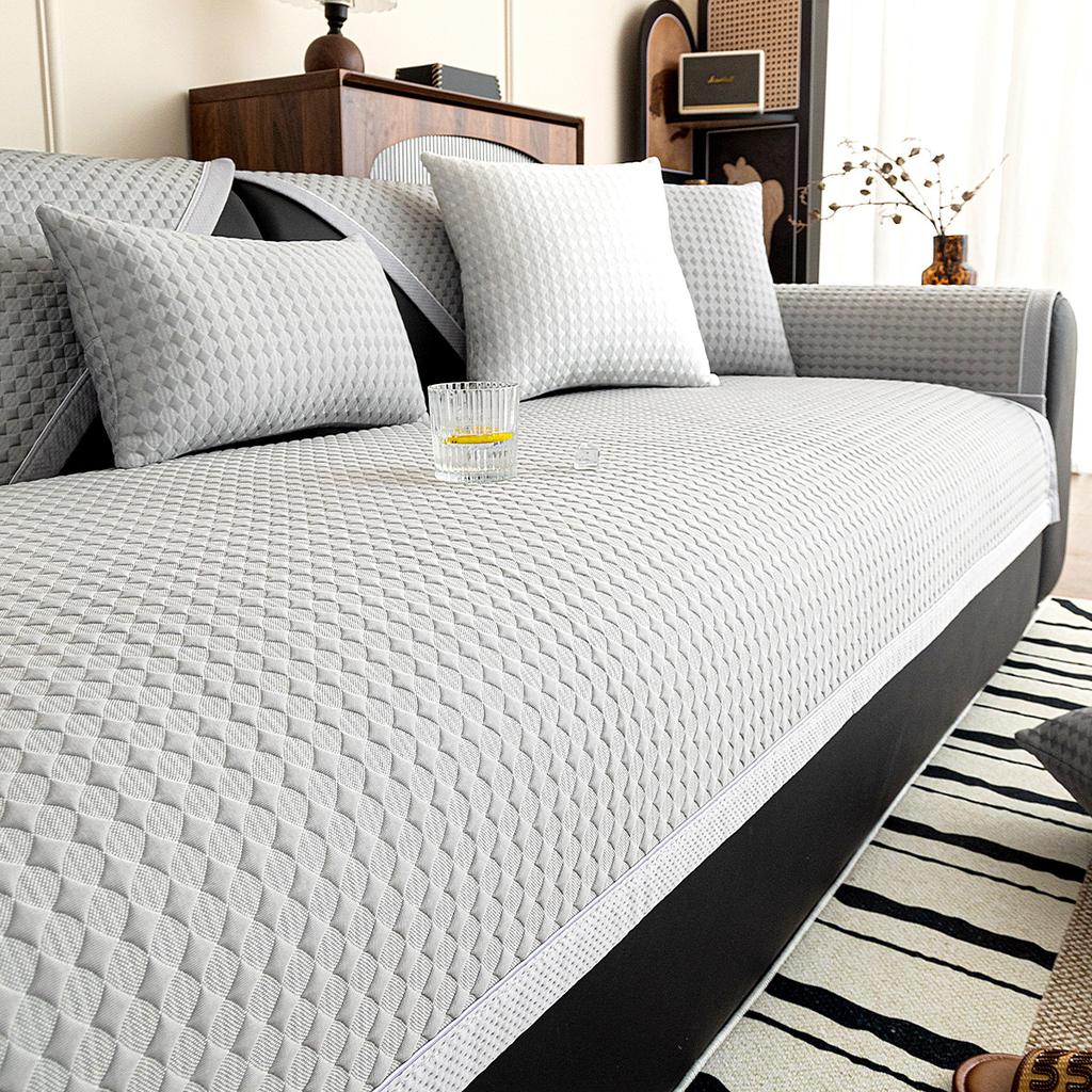 Sofa Kissen Sommer Neu Leichter Luxus High-End Rutschfeste Matte Kühle Kissen Kalte Seide Kühle Gerade Reihe Sofaüberwurf