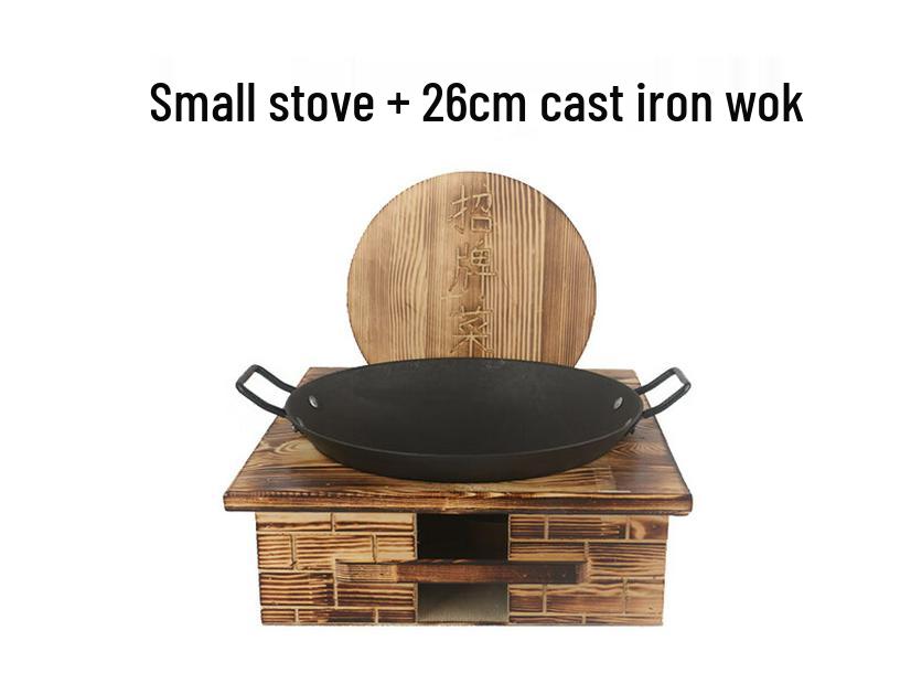 Retro Cast Iron Pot with Alcohol Stove Set