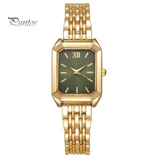 Ladies Watch Light Luxury Style Square Dial Steel Strap Embellishment for Office Party Date Night Women Fashion