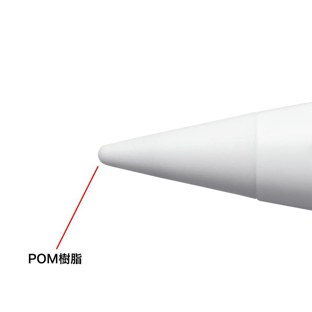 Sanwa Supply PDA-PEN56W Rechargeable Ultra-Fine Touch Pen for Apple iPad, Palm Rejection Compatible, White